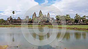 The Lake View of Angkorwat Temple