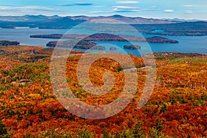 Lake view from Colorful Autumn Mountain