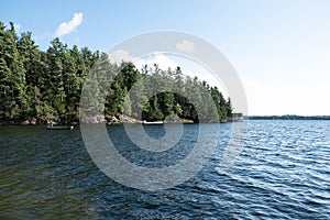 Lake view at a public beach, Huntsville, Muskoka, Ontario