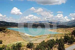 Lake Vinuela, Andalusia, Spain.