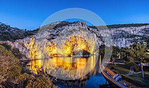 Lake Vouliagmeni in south Athens, Greece