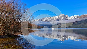 Lake Wakatipu and its perfect reflection