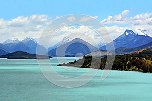 Lake Wakatipu New Zealand NZ NZL photo