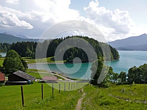 Lake Walchensee in the Bavarian Alps photo