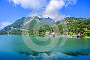 Lake Walchensee -  close to mountain Herzogstand and Kochel am See - beautiful travel destination in Bavaria, Germany