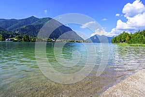 Lake Walchensee -  close to mountain Herzogstand and Kochel am See - beautiful travel destination in Bavaria, Germany