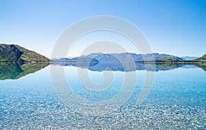 Lake Wanaka wide view.