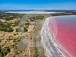 Lake Warden is a salt lake in Esperance region of Western Australia which was pink in colour unlike Pink Lake which was not pink