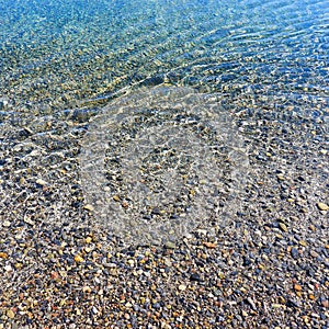 Cayuga Lake FingerLakes clear water pebble shoreline near Aurora photo