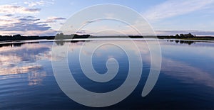 Lake water sky reflections