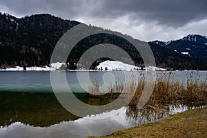 Lake Weissensee Winter Landscape in Carinthia
