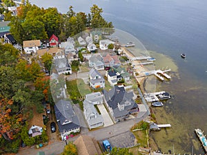 Weirs Beach aerial view, Laconia, New Hampshire, USA