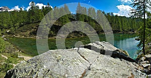 Lake of the witches (blue lake) Devero Alp photo