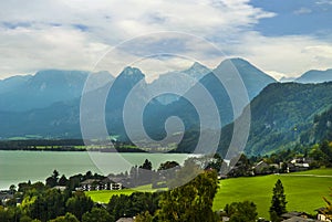 This is Lake Wolfgang in the Austrian Lake District