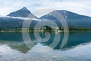 Lake Wolfgang in summer, Austria