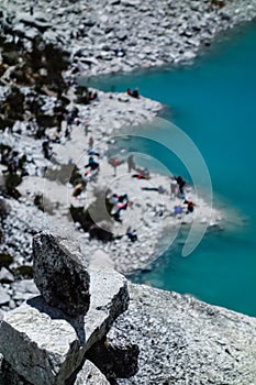 Lake 69, wonderful spot in the HuascarÃÂ¡n National Park, Huaraz photo