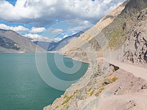 Lake of Yeso. Cajon del Maipo. Santiago of Chile