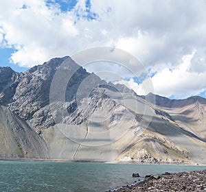 Lake of Yeso. Cajon del Maipo. Santiago of Chile