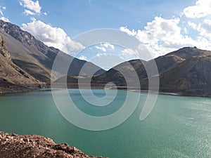 Lake of Yeso. Cajon del Maipo. Santiago of Chile