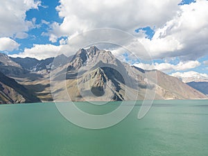 Lake of Yeso. Cajon del Maipo. Santiago of Chile photo