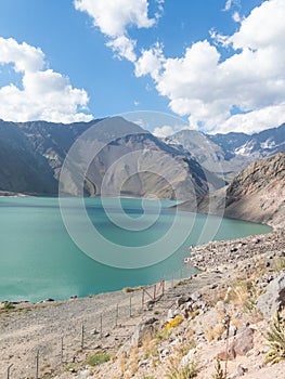 Lake of Yeso. Cajon del Maipo. Santiago of Chile photo