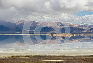 Lake Zabuye in Tibet