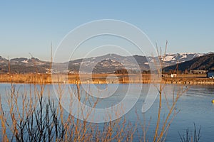 Lake of Zurich in Wangen-Lachen in Switzerland