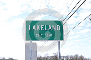 Lakeland City Limit Sign