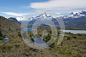 Lakes and Andes from Estancia Cristina photo