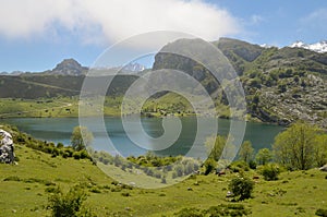 Lakes of Covadonga in Asturias.