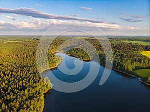 The lakes and forest in Belarus