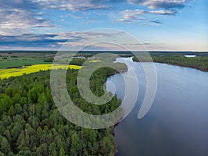 The lakes and forest. National park in Belarus