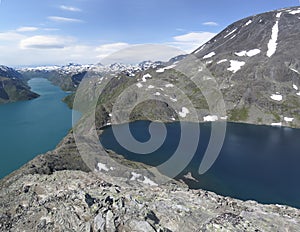 Lakes Gjende and Bessvatnet in Norway