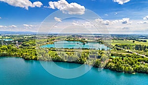 Lakes between Illkirch-Graffenstaden and Eschau near Strasbourg - Grand Est, France