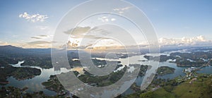 Lakes and islands at Guatape in Antioquia, Colombia