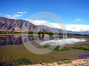 Lakes and mountains in Tibet