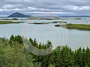 Lakes of the mystic Myvatn Area in Iceland