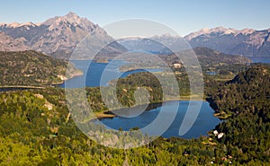 Lakes Nahuel Huapi and mountain Campanario photo