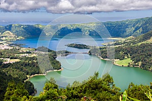 Lakes of Sete Cidades in Sao Miguel, Azores