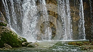 Lakes with waterfall in Croatia. Location: Plitvice, National Park Plitvicka jezera.