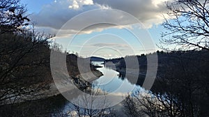 Lakescape view of mountain lake