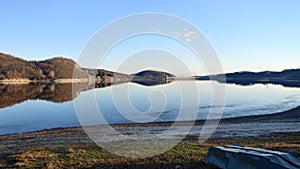 Lakescape view of mountain lake