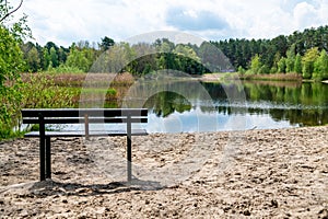 Lakeside Bench Offering Peaceful Waterfront View