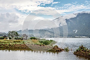 Lakeside Bratan at rainy day