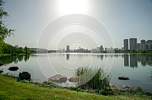 The lakeside of Changsha West Lake Park