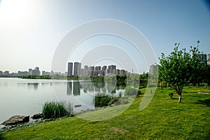 The lakeside of Changsha West Lake Park