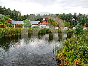 Lakeside cottages in cerenity