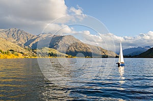 Lakeside of Lake Hayes located in the Wakatipu Basin in Central Otago in New Zealand