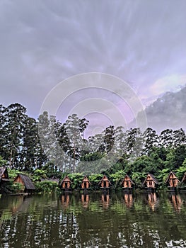 Lakeside Restaurant at Dusun Bambu: Forest and Blue Sky View photo