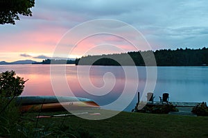 Lakeside scene in the Adirondacks